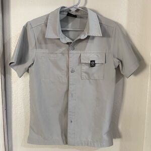 Athletic Works Boys 5T Light Gray Casual Button Down Shirt